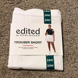 Edited by Remi Bader White High-Waist Trouser Shorts